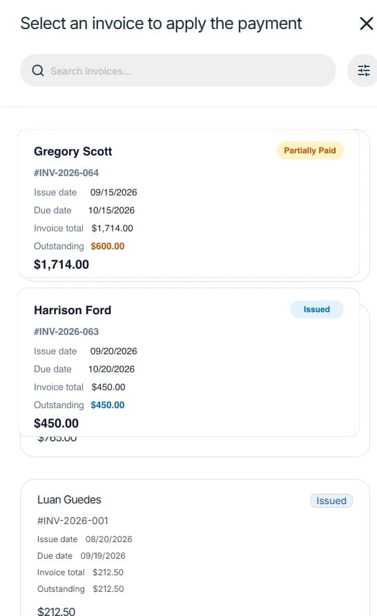 Invoices & payments