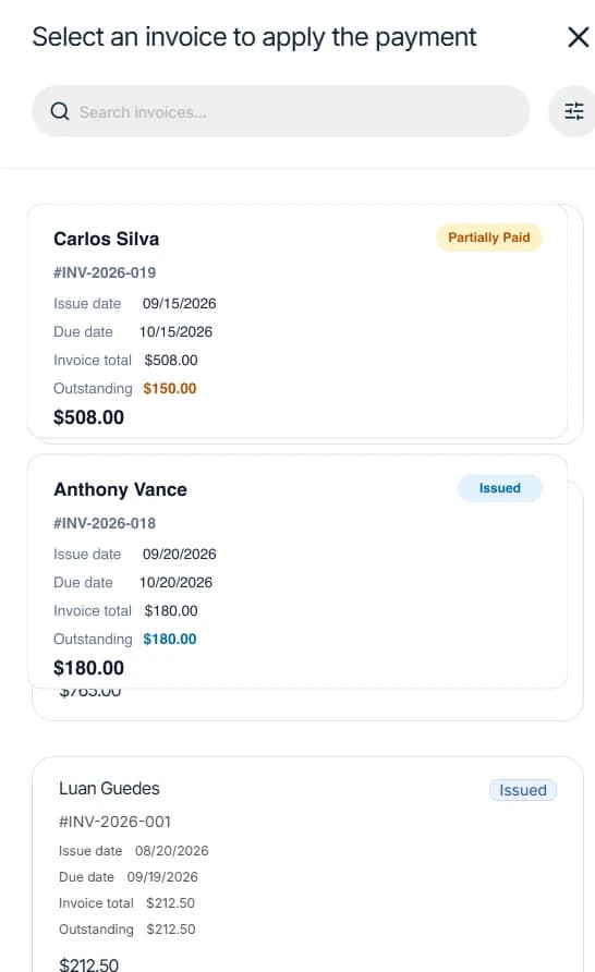 Invoices & payments
