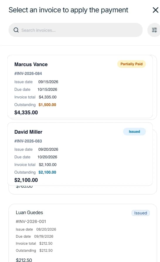 Invoices & payments