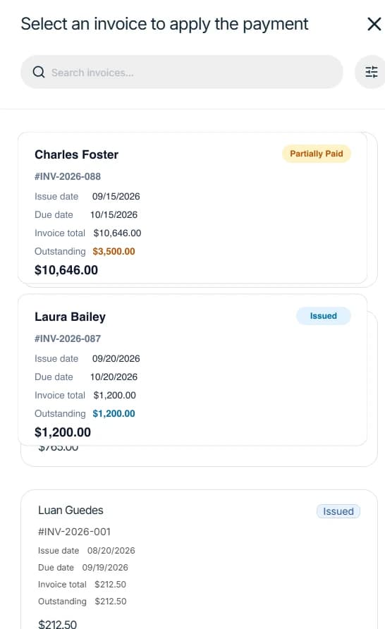 Invoices & payments